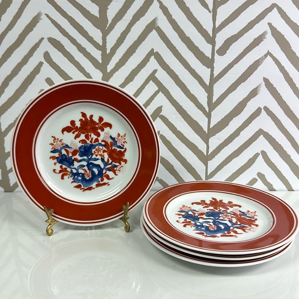 Vintage NARA Porcelain Salad Plates Made in Japan 1976 by Seymour Mann Set of 4